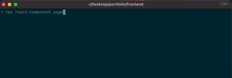 react component template usage gif